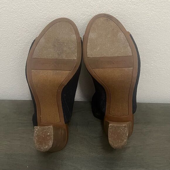 Franco Sarto Dawne Stretchy Denim Slingback Shoes Womens Sz 7‎ Blue Casual Heels - Picture 15 of 16